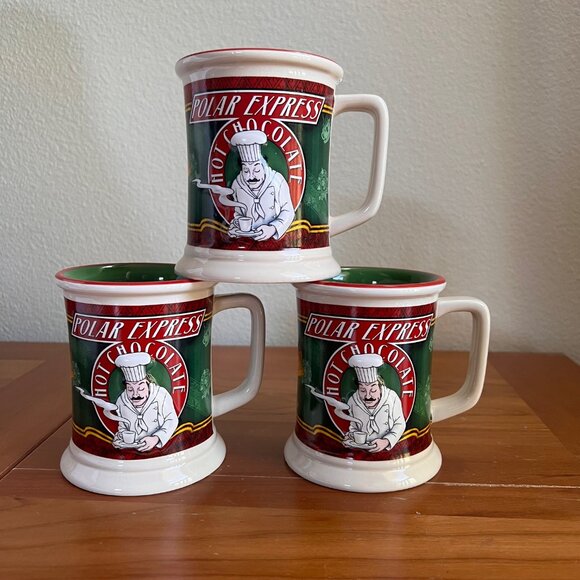 Polar Express Hot Chocolate 3D Chef Coffee Mugs, Warner Bro Christmas Mugs Decor - Picture 1 of 10